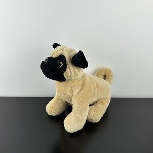 Ganz Webkinz Pug Puppy Dog 8" HM105 Beige Plush Stuffed Animal Web Kinz No Code